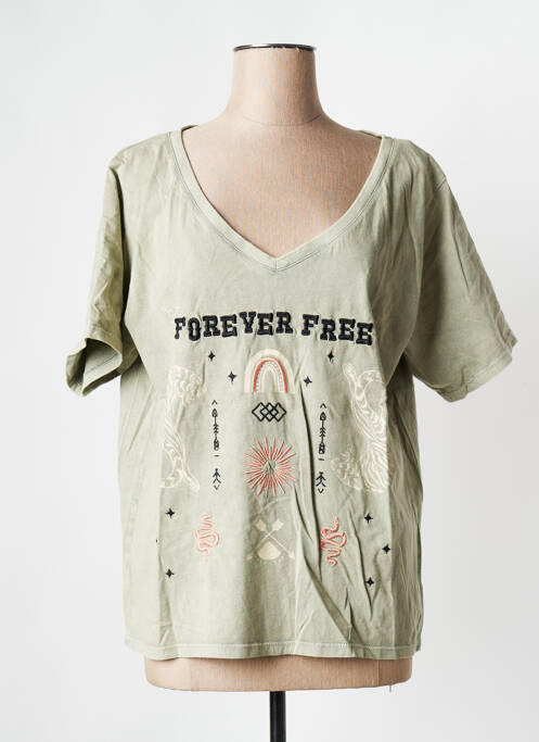 Tricou verde ROSE GARDEN femeie