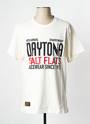 Tricou alb murdar DAYTONA bărbat