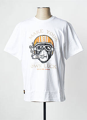 Tricou alb DAYTONA bărbat