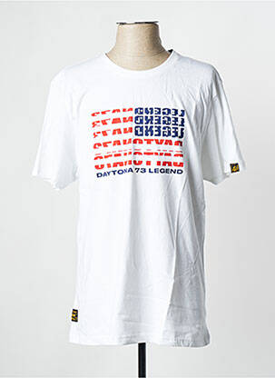 Tricou alb DAYTONA bărbat