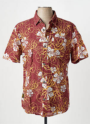 Cămașă cu mâneci scurte bordeaux DAYTONA bărbat