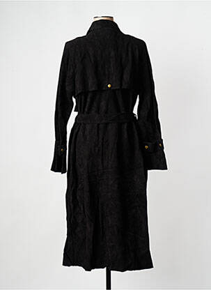 Trench negru ROSE GARDEN femeie
