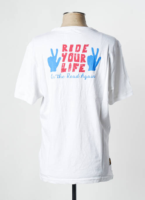 Tricou alb DAYTONA bărbat