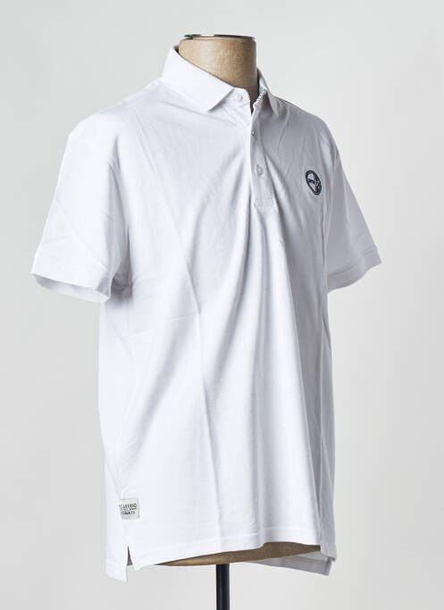 Polo alb DAYTONA bărbat