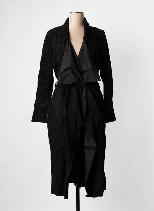 Trench negru ROSE GARDEN femme