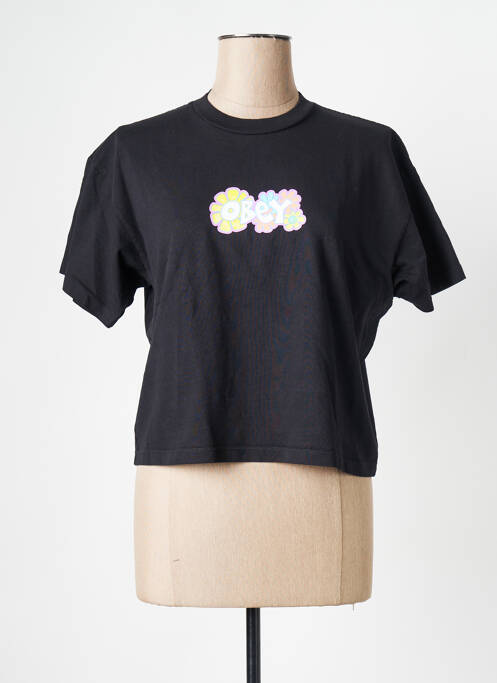 Tricou negru OBEY femme