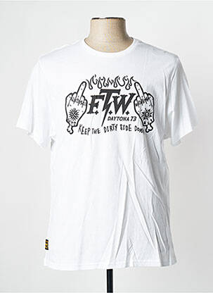 Tricou alb DAYTONA bărbat