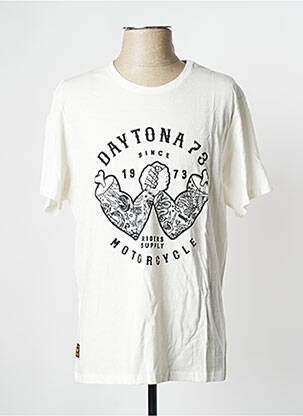 Tricou alb murdar DAYTONA bărbat