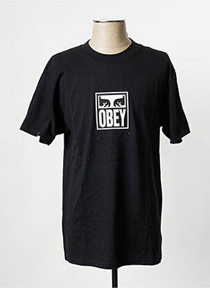 Tricou negru OBEY bărbat