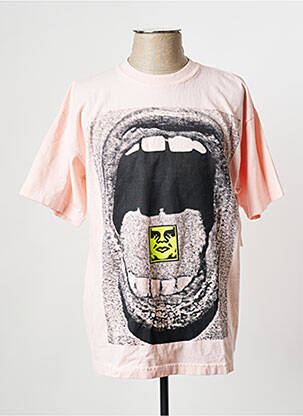 Tricou roz OBEY bărbat
