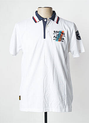 Polo alb DAYTONA bărbat