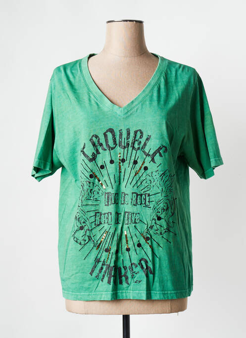 Tricou verde ROSE GARDEN femeie