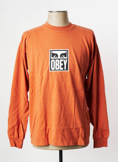 Tricou portocaliu OBEY bărbat