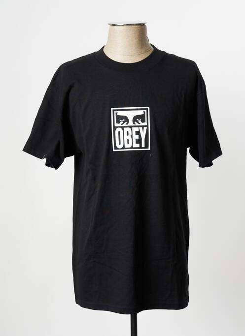 Tricou negru OBEY bărbat
