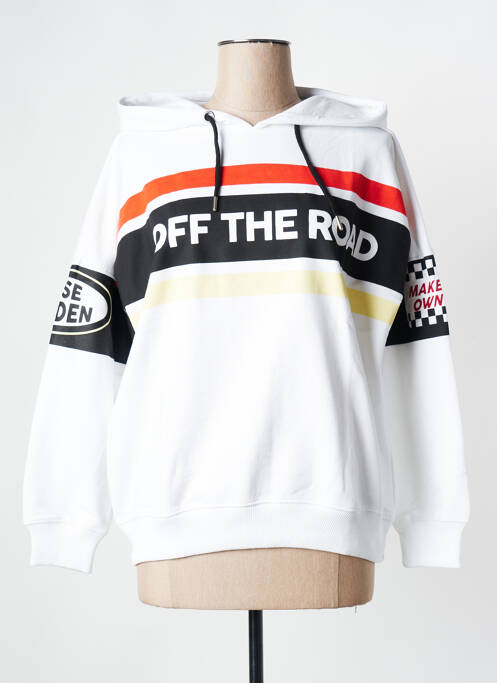 Hanorac cu glugă alb ROSE GARDEN femeie