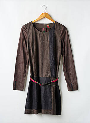 Rochie scurtă maro glacé CAPTAIN TORTUE femeie