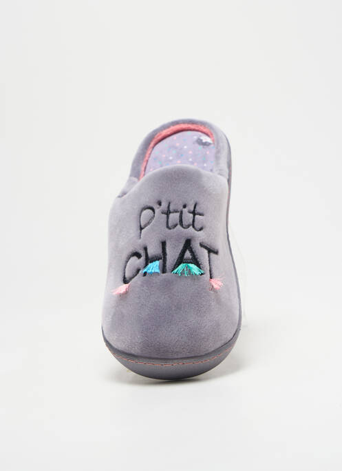 Papuci/Pantofi de casă gri ISOTONER femeie