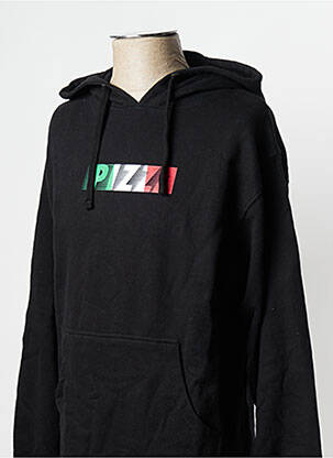 Hanorac negru PIZZA SKATEBOARD bărbat