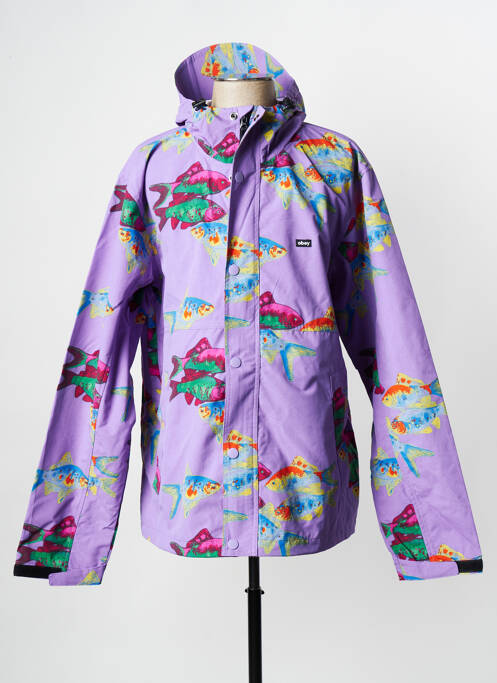 Jachetă vânt violet OBEY bărbat