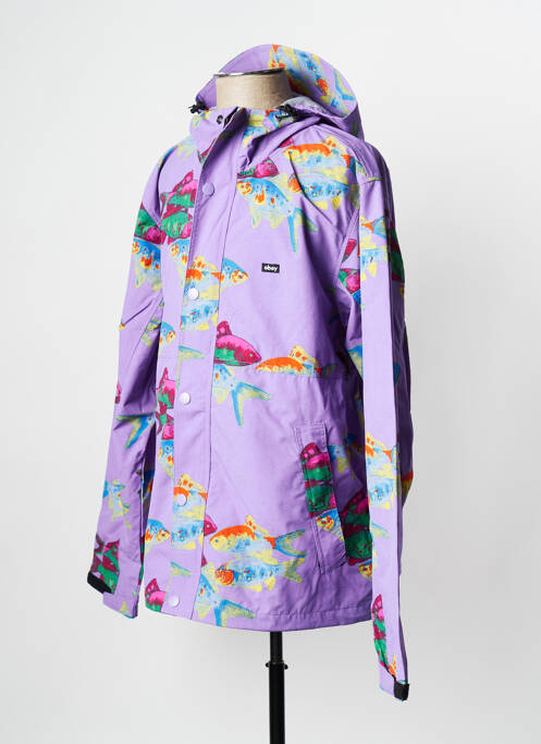 Jachetă vânt violet OBEY bărbat