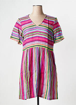Rochie scurtă mâneci scurte mâneci scurte violet LA FIANCEE DU MEKONG femeie