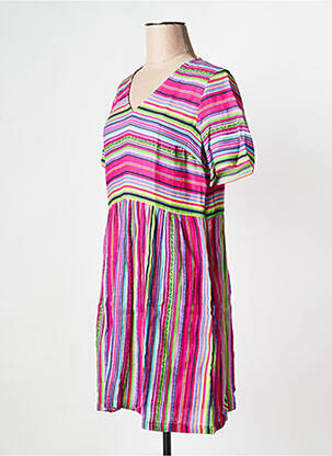 Rochie scurtă mâneci scurte mâneci scurte violet LA FIANCEE DU MEKONG femeie