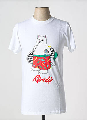 Tricou alb RIPNDIP bărbat