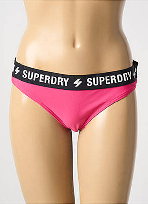 Chiloți de baie roz SUPERDRY femeie