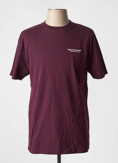 Tricou roșu NEW AMSTERDAM SURF ASSOCIATION bărbat