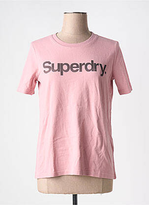 Tricou roz SUPERDRY femeie