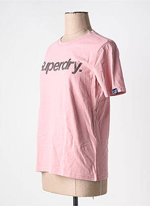 Tricou roz SUPERDRY femeie