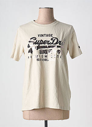 Tricou bej SUPERDRY femeie