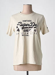 Tricou bej SUPERDRY femme