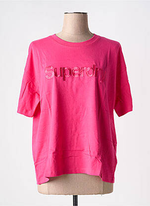 Tricou roz SUPERDRY femeie
