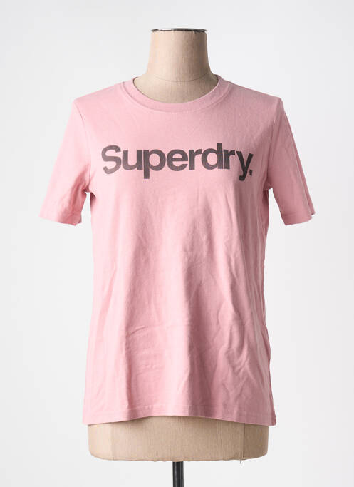 Tricou roz SUPERDRY femeie