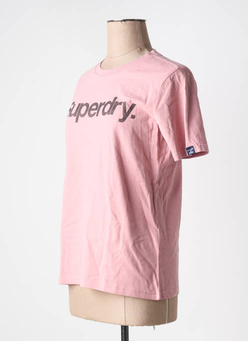 Tricou roz SUPERDRY femeie