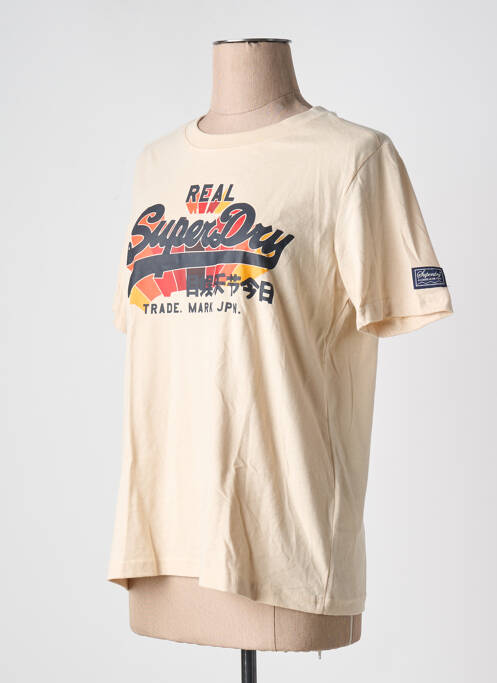 Tricou bej SUPERDRY femeie
