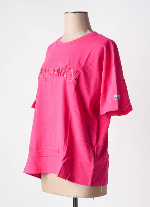Tricou roz SUPERDRY femeie