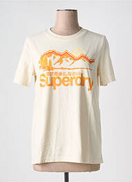 Tricou bej SUPERDRY femme