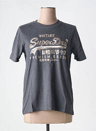Tricou gri SUPERDRY femme