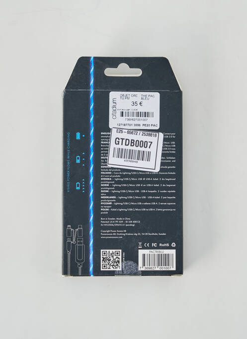 Accesoriu divers albastru THE PAC unisex