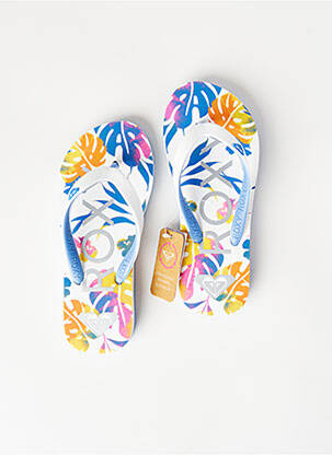 Șlapi alb ROXY fată