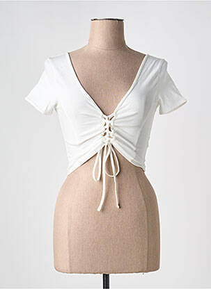 Top scurt alb TALLY WEIJL femeie