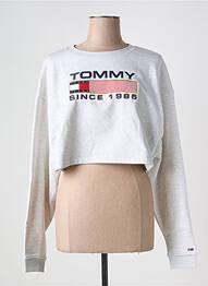 Hanorac guler rotund gri TOMMY HILFIGER femme