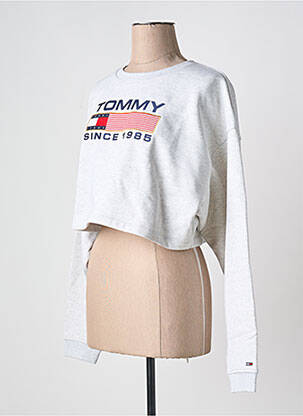 Hanorac guler rotund gri TOMMY HILFIGER femeie
