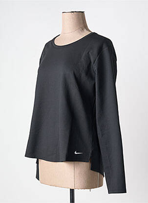 Tricou guler rotund negru NIKE femeie