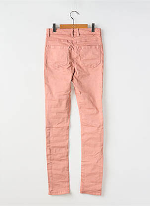 Pantalon slim roz TAPE À L'OEIL fată