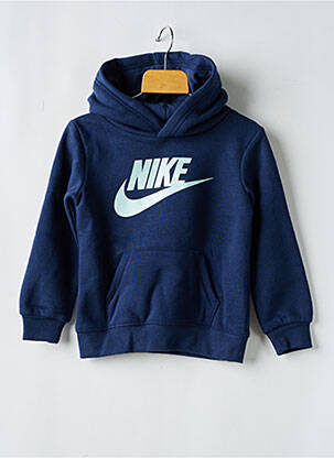 Hanorac cu glugă guler rotund albastru NIKE băiat