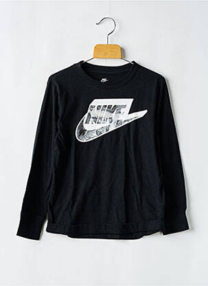 Tricou guler rotund negru NIKE băiat