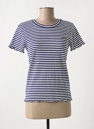 Tricou guler rotund albastru MAISON LABICHE femeie